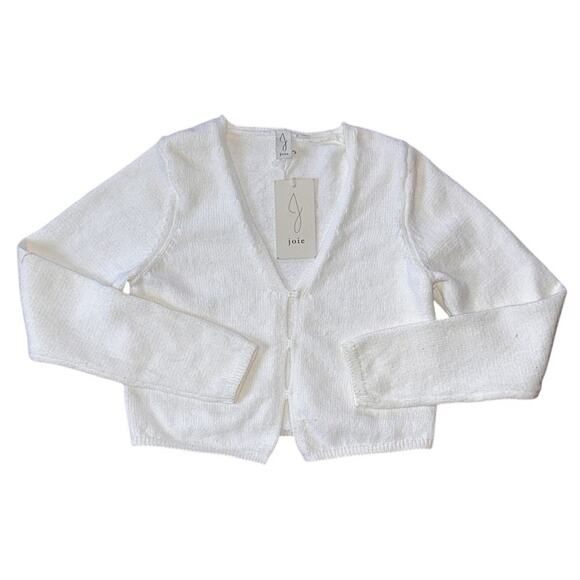 NWT Joie V-Neck Cotton Cardigan Sweater Size 6 - Picture 1 of 6